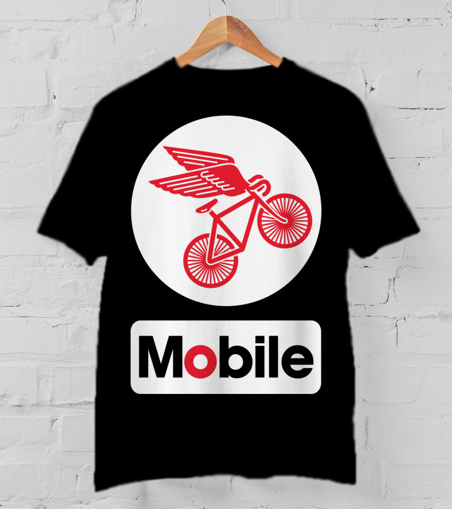 Mobile Pegasus Bicycle Wings T-Shirt