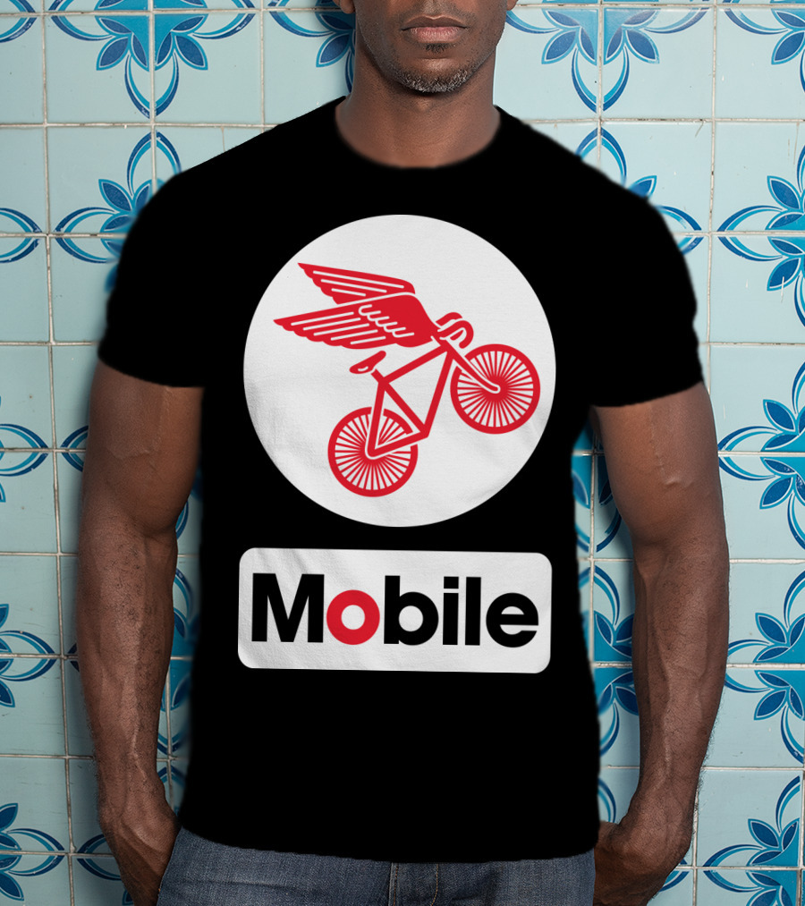 Mobile Pegasus Bicycle Wings T-Shirt