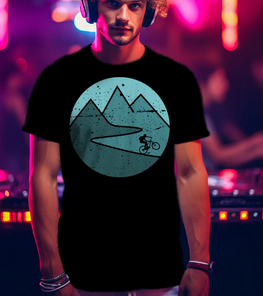 Mountain Bike Biker Cycling Adventure In Scenic Outdoor Mountains T-Shirt