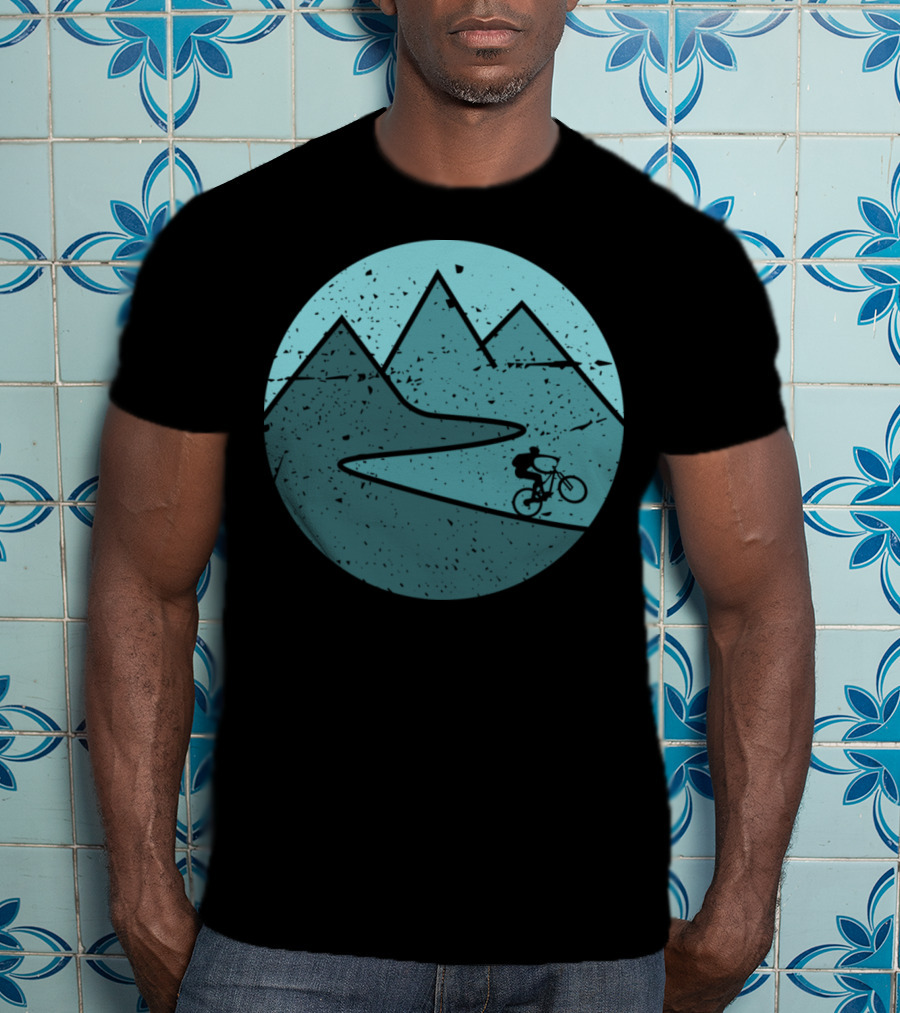 Mountain Bike Biker Cycling Adventure In Scenic Outdoor Mountains T-Shirt