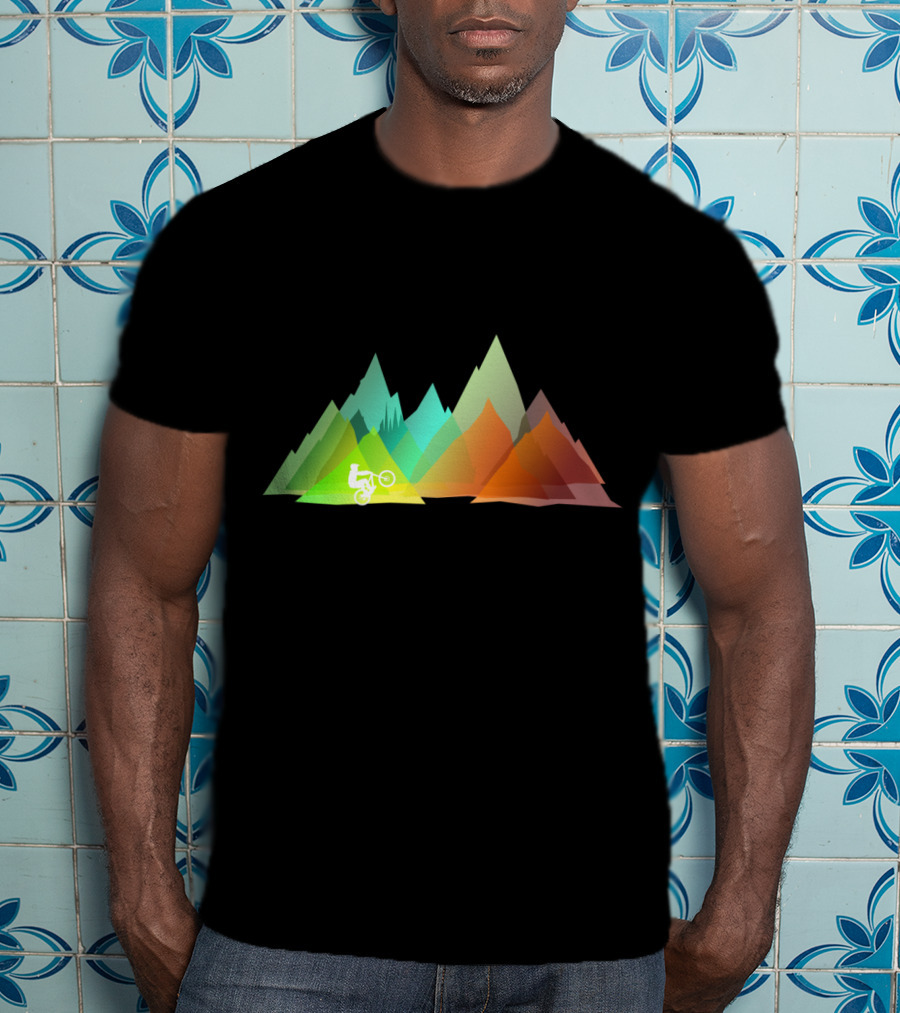 MTB Colors Mountain Biking Multicolor Peaks T-Shirt
