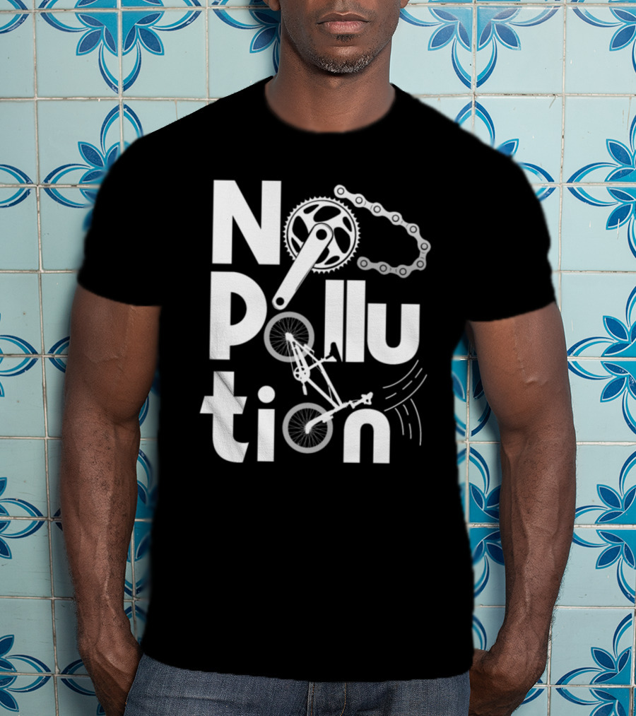 No Pollution Bicycle Gear Chain Eco-Friendly T-Shirt