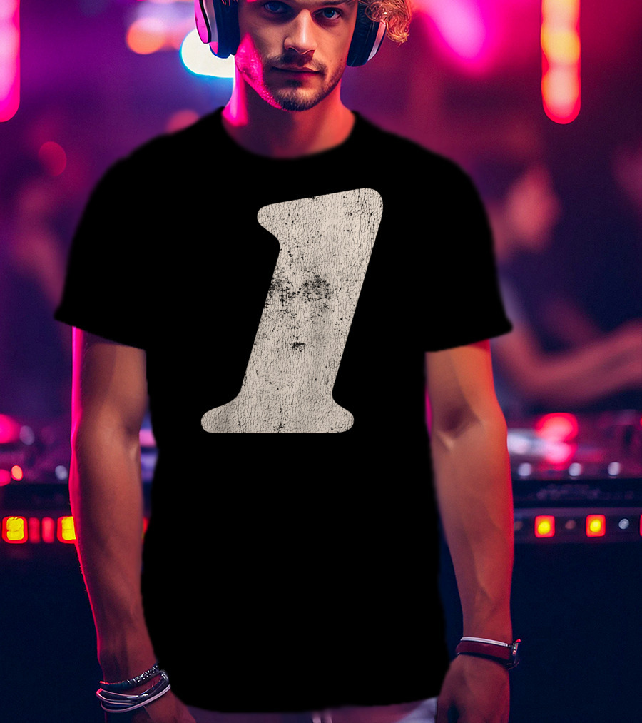 Number One Textured T-Shirt