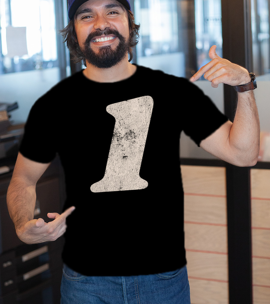 Number One Textured T-Shirt