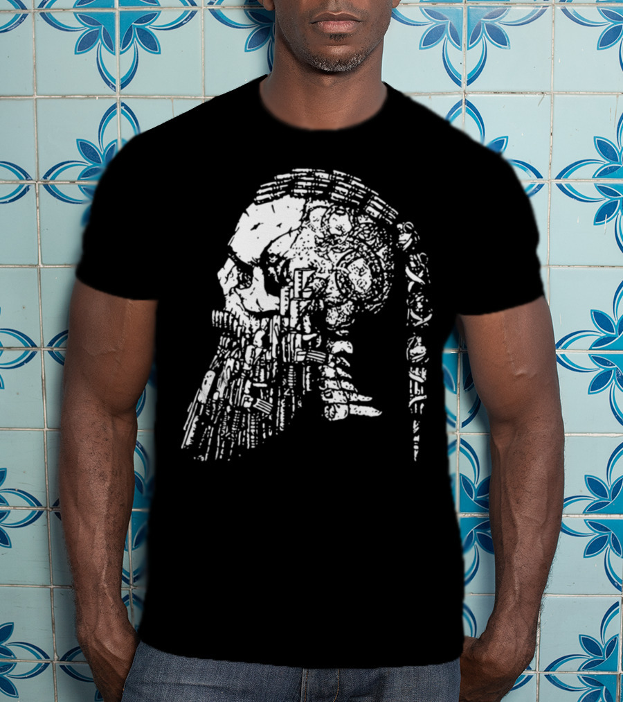 RAGNAR HEAD CAMOUFLAGE Viking Warrior Skull Art Cycling T-Shirt