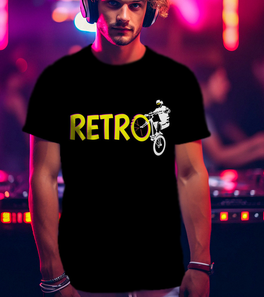 RETRO Bicycle Wheelie Rider T-Shirt