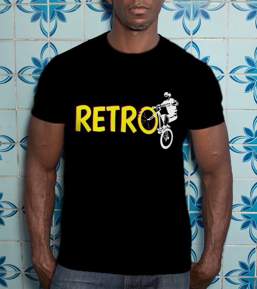 RETRO Bicycle Wheelie Rider T-Shirt