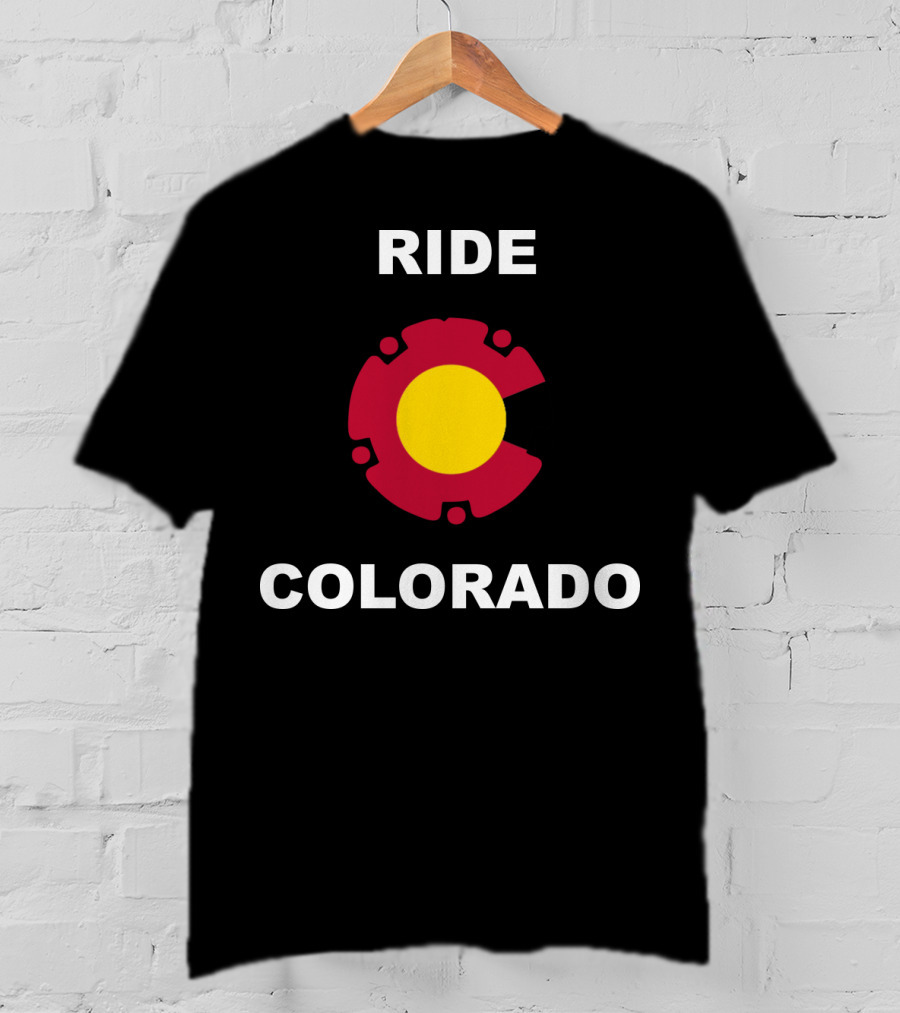 Ride Colorado Bicycle Gear Emblem T-Shirt