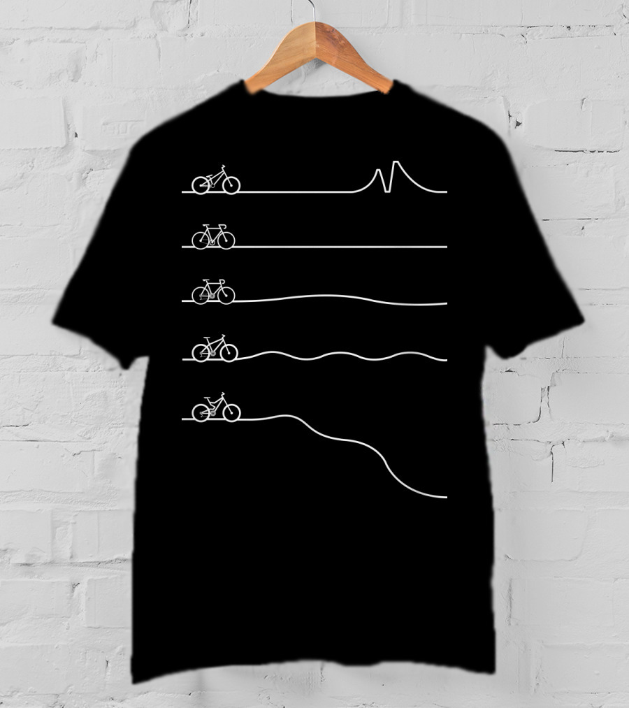 Ride Your Way Bike Paths Adventure Line T-Shirt