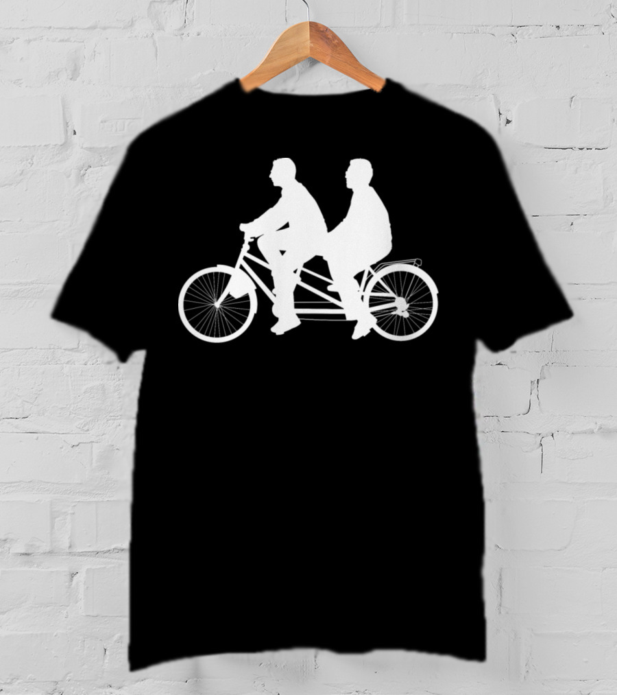 Tandem Bicycle Bike Cyclist Riding Together T-Shirt