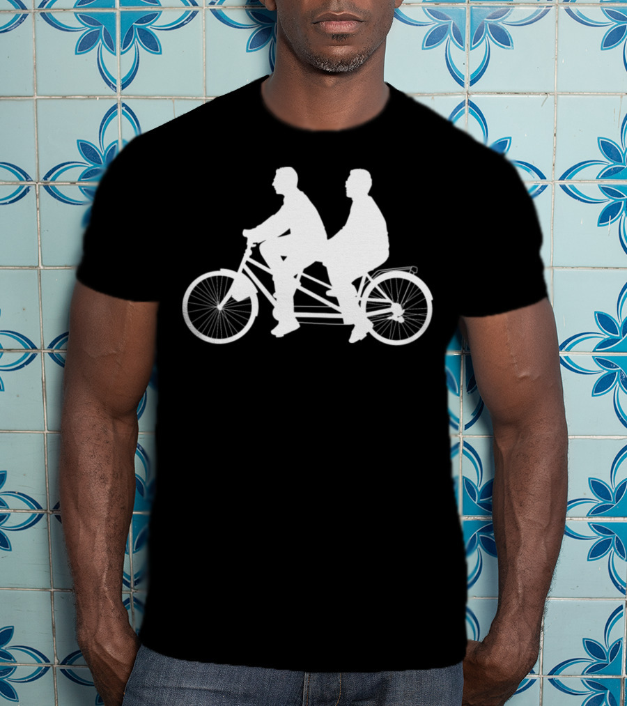 Tandem Bicycle Bike Cyclist Riding Together T-Shirt