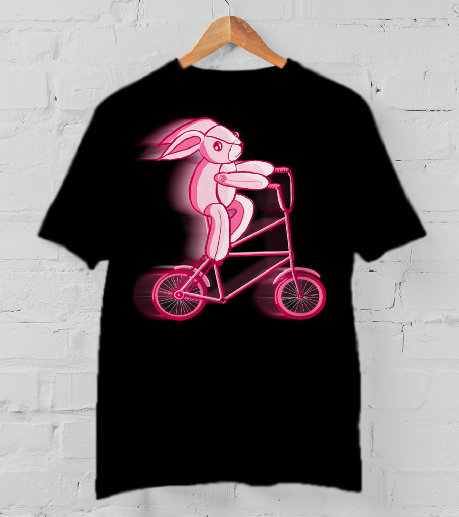 The Hare Riding Bicycle In Motion T-Shirt