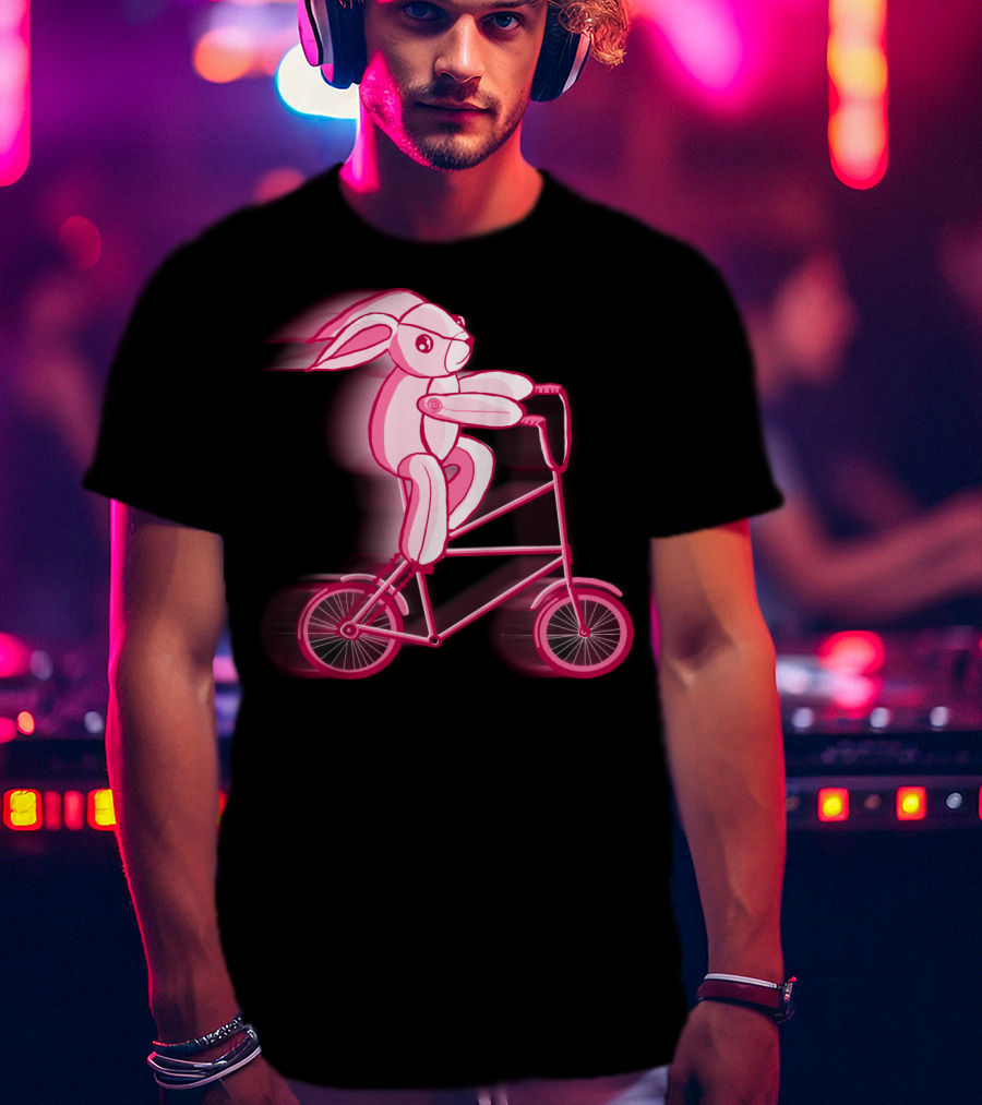 The Hare Riding Bicycle In Motion T-Shirt
