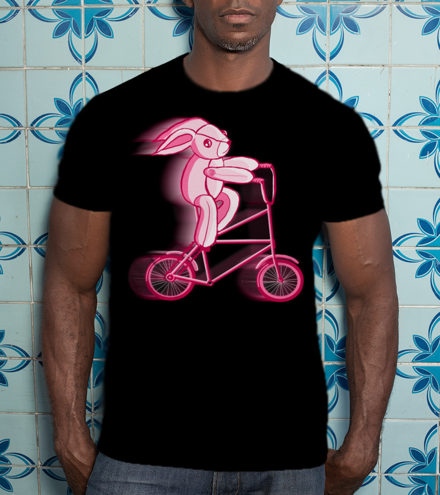 The Hare Riding Bicycle In Motion T-Shirt