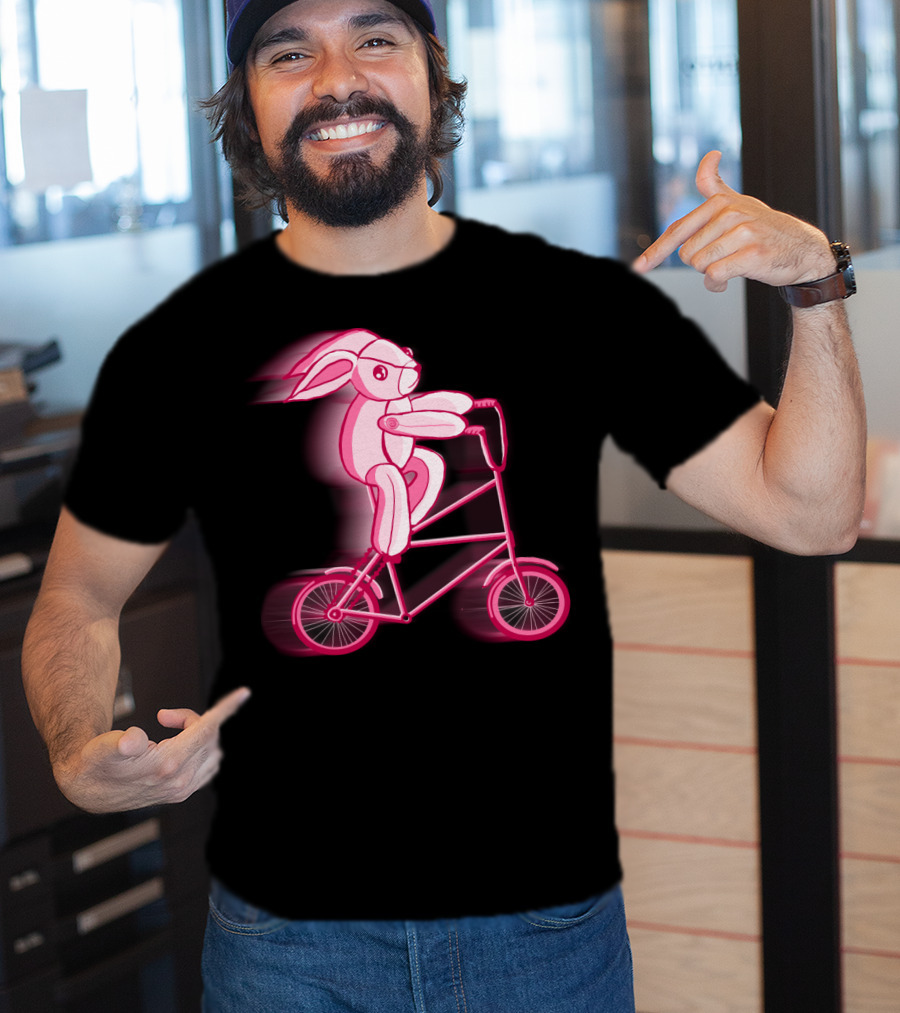 The Hare Riding Bicycle In Motion T-Shirt
