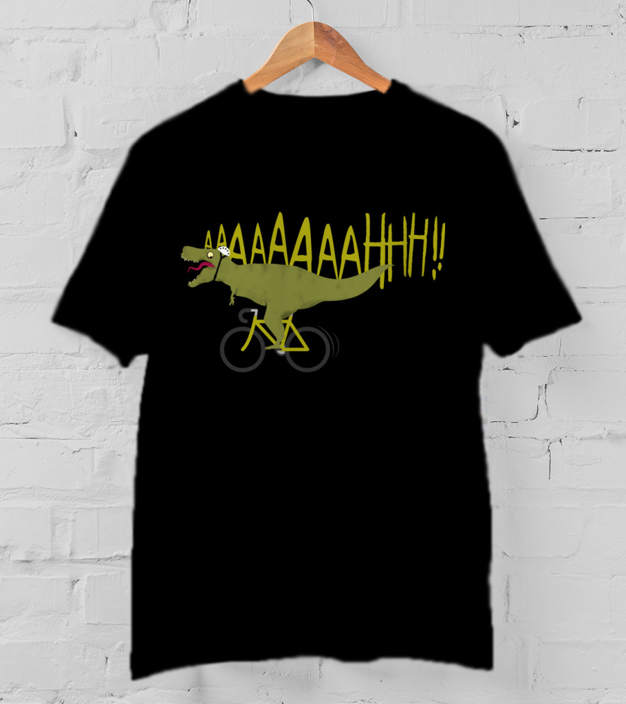 T-Rex Bicycle Scream AAHHH T-Shirt