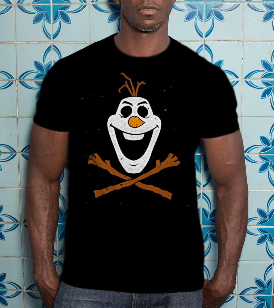 Warm Hugs Or Death Snowman Skull And Crossbones T-Shirt