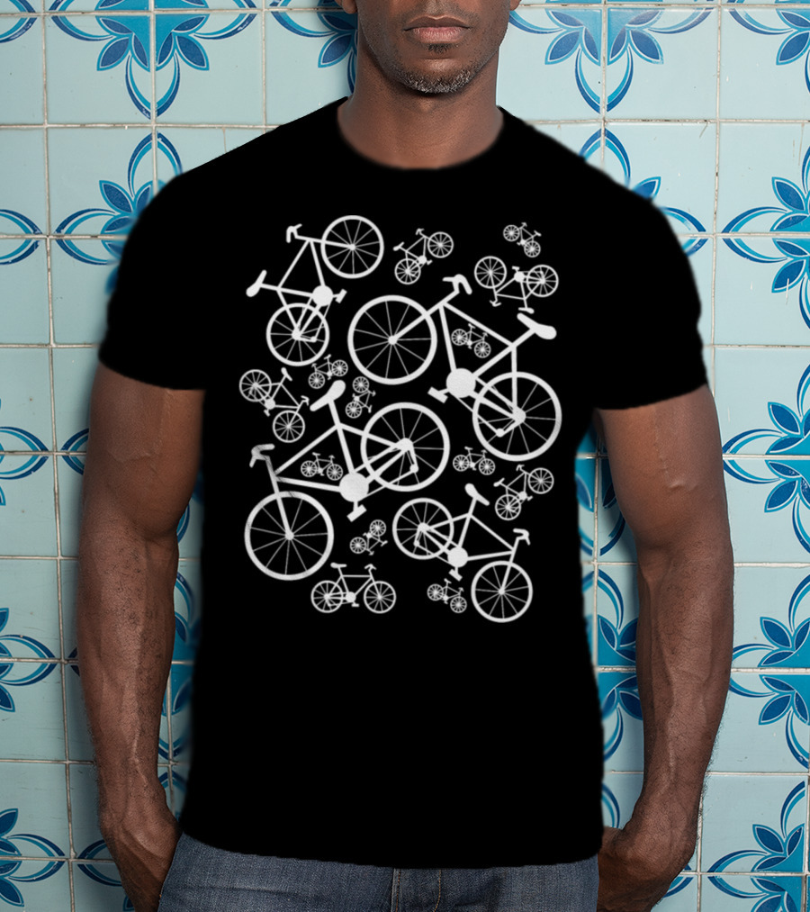 White Bicycles Big And Small T-Shirt