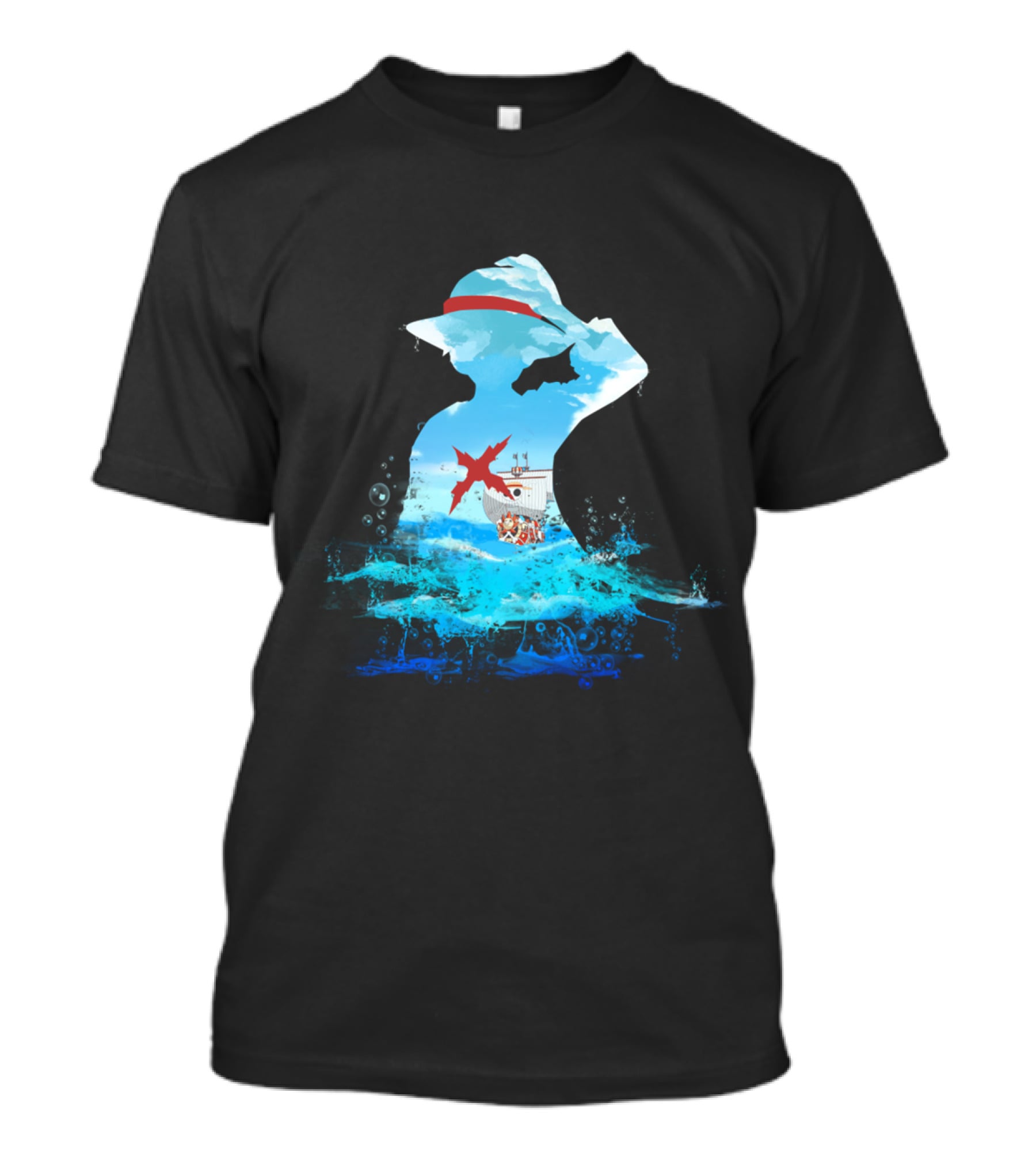 One Piece Strawhat Pirate Ship Adventure On Sea T-Shirt