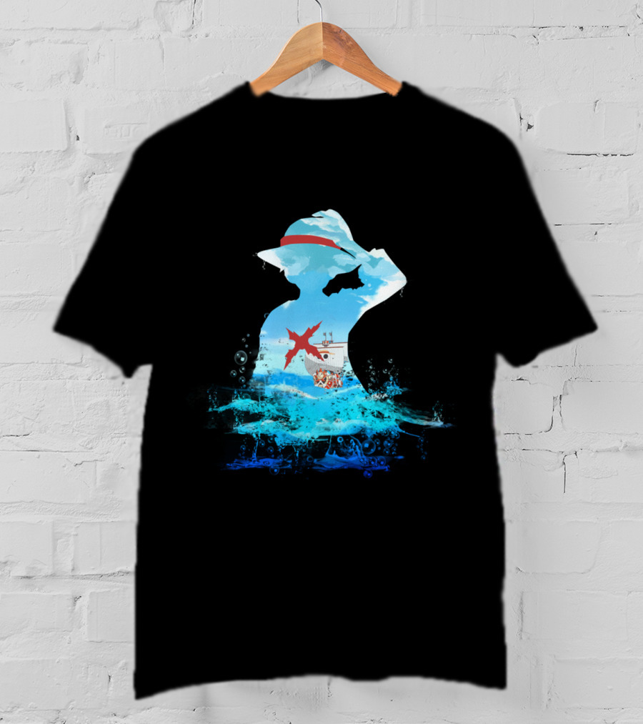 One Piece Strawhat Pirate Ship Adventure On Sea T-Shirt