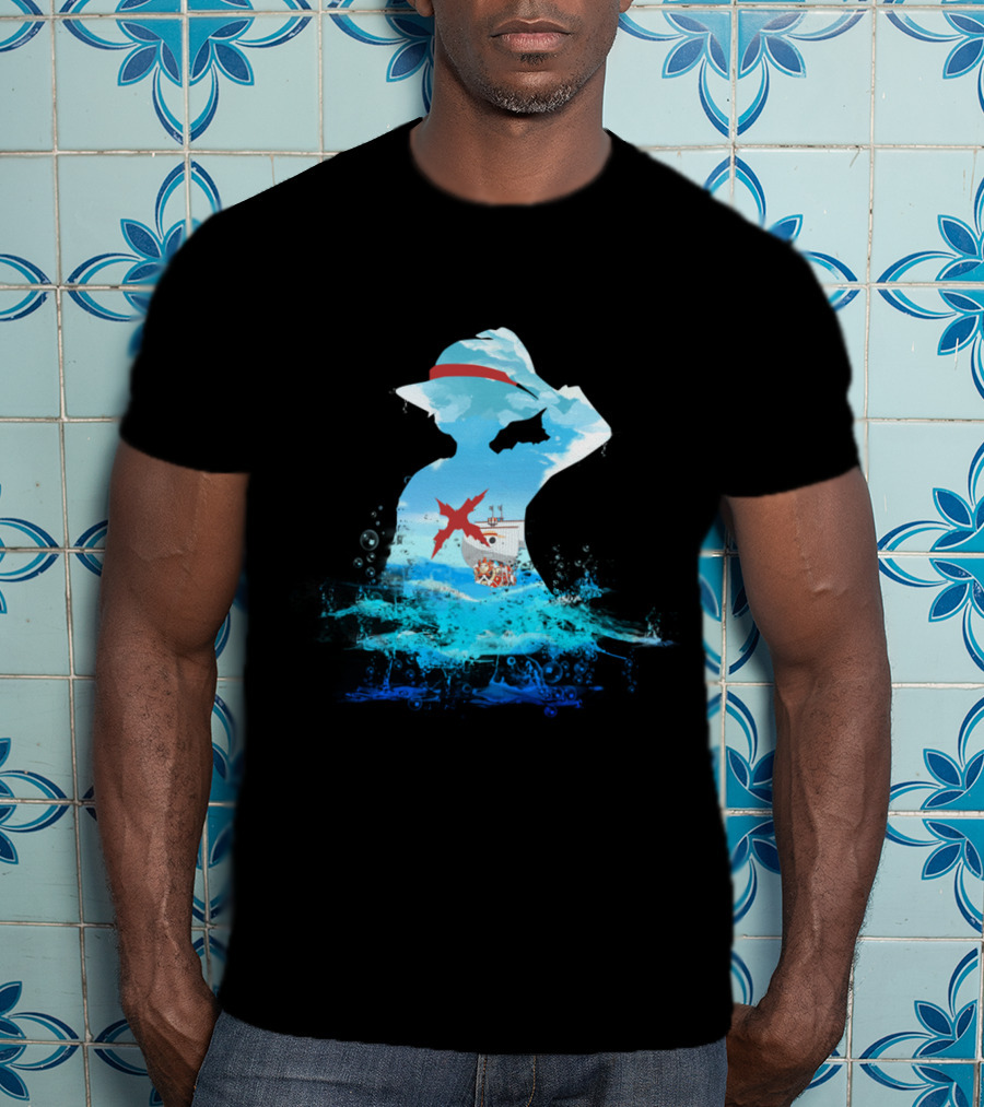 One Piece Strawhat Pirate Ship Adventure On Sea T-Shirt