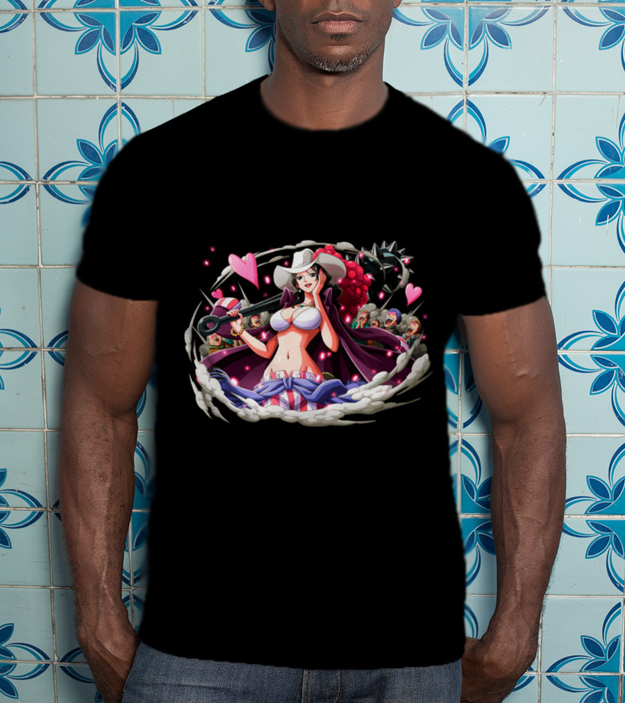 Alvida Pirates Heart Design One Piece Characters T-Shirt