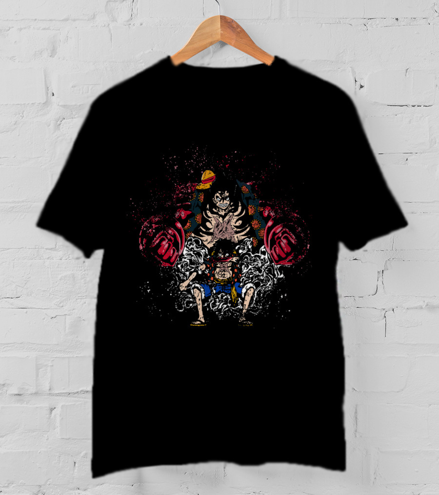 Fourth Gear Splattered Luffy Transformation T-Shirt