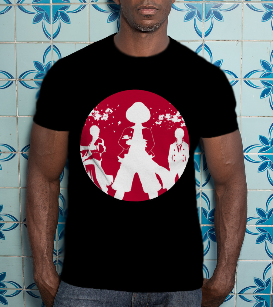 Samurai Champloo Japan Piece Cherry Blossoms Silhouette Scene T-Shirt