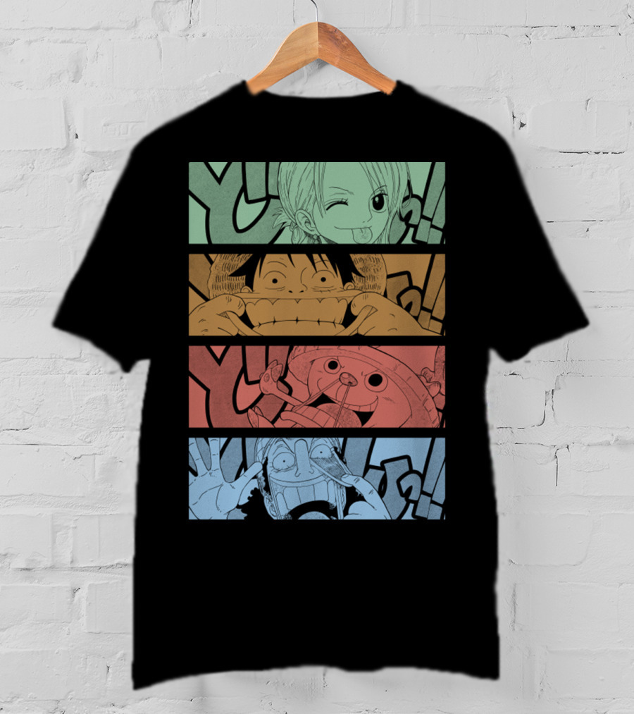 One Piece Keep Smiling Comic Characters T-Shirt
