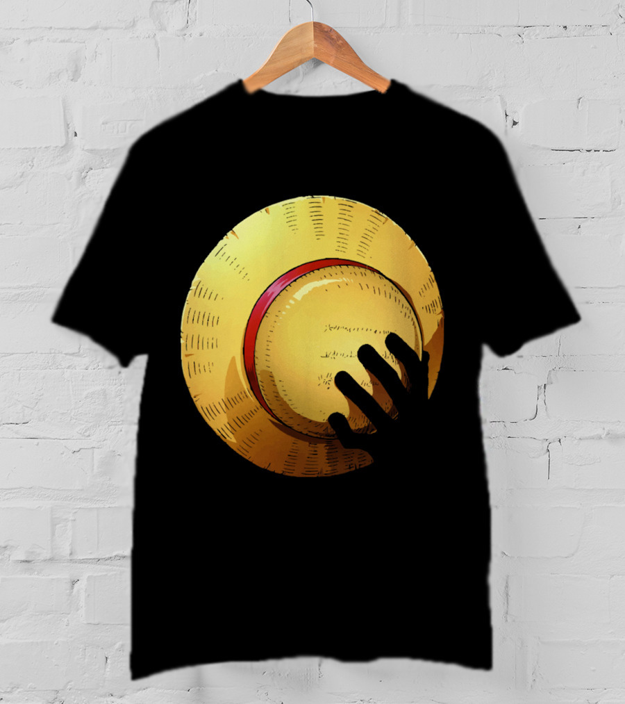 KEEP THE HAT Straw Hat Hand T-Shirt
