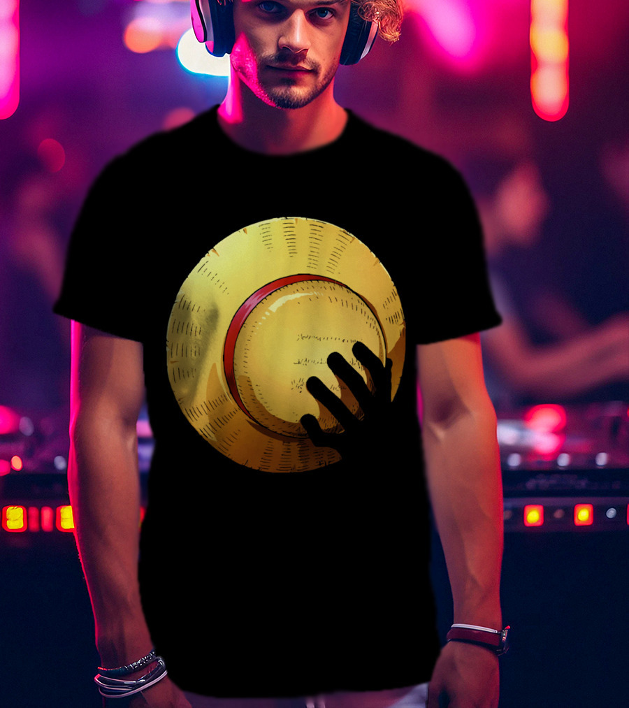 KEEP THE HAT Straw Hat Hand T-Shirt
