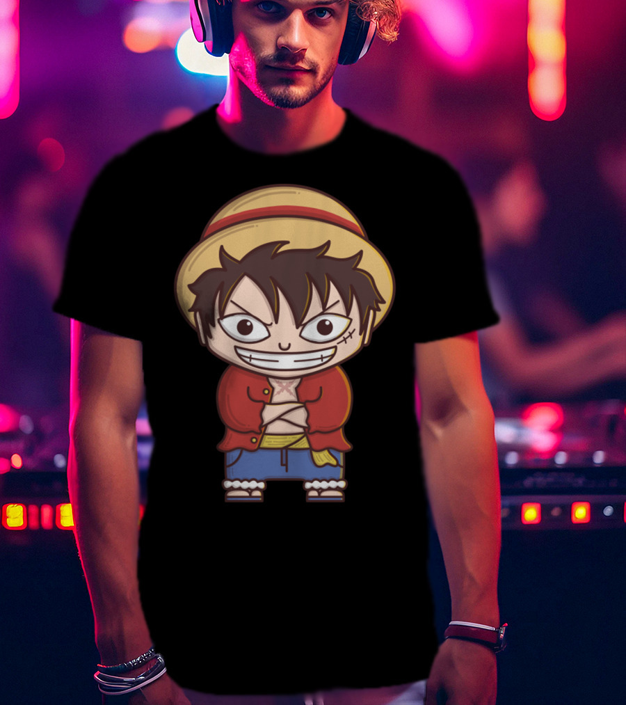 Luffy Si Topi Jerami Straw Hat Pirate Anime Character T-Shirt