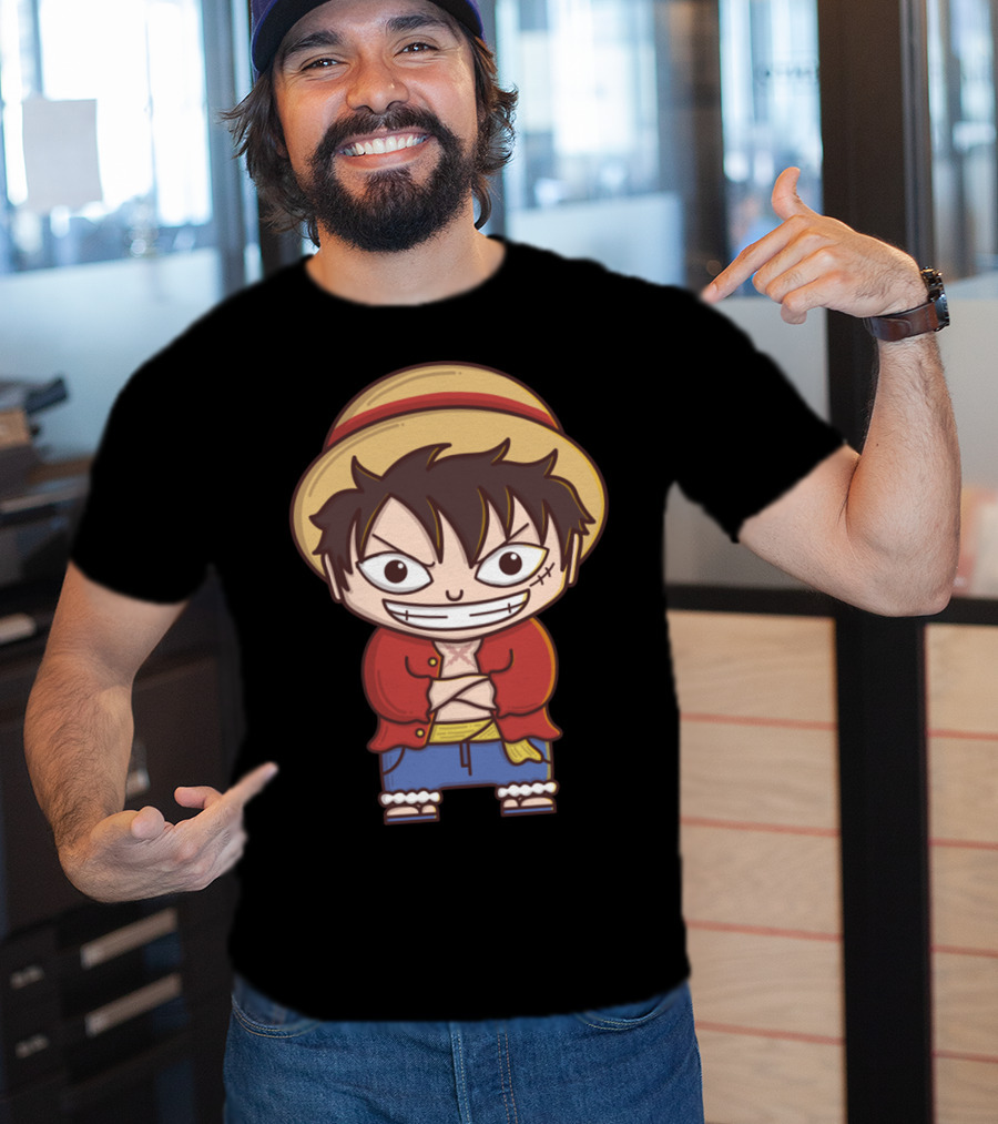 Luffy Si Topi Jerami Straw Hat Pirate Anime Character T-Shirt