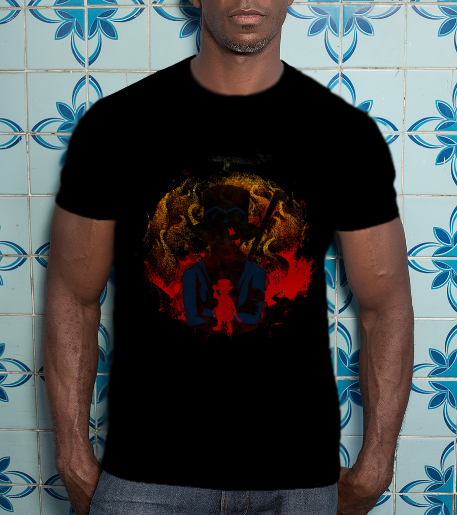 Mera Mera Fruit Flames Sabo Silhouette Fusion T-Shirt