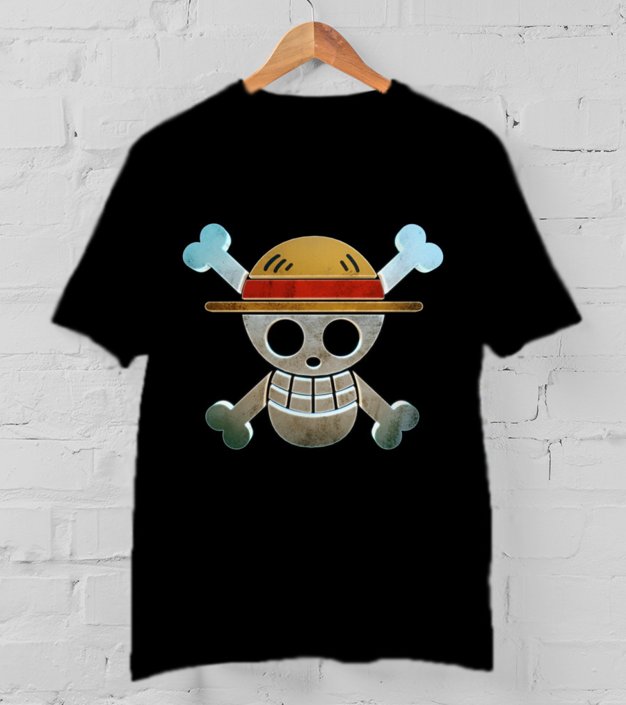 Mokey D Luffy Jolly Roger Straw Hat Pirate T-Shirt