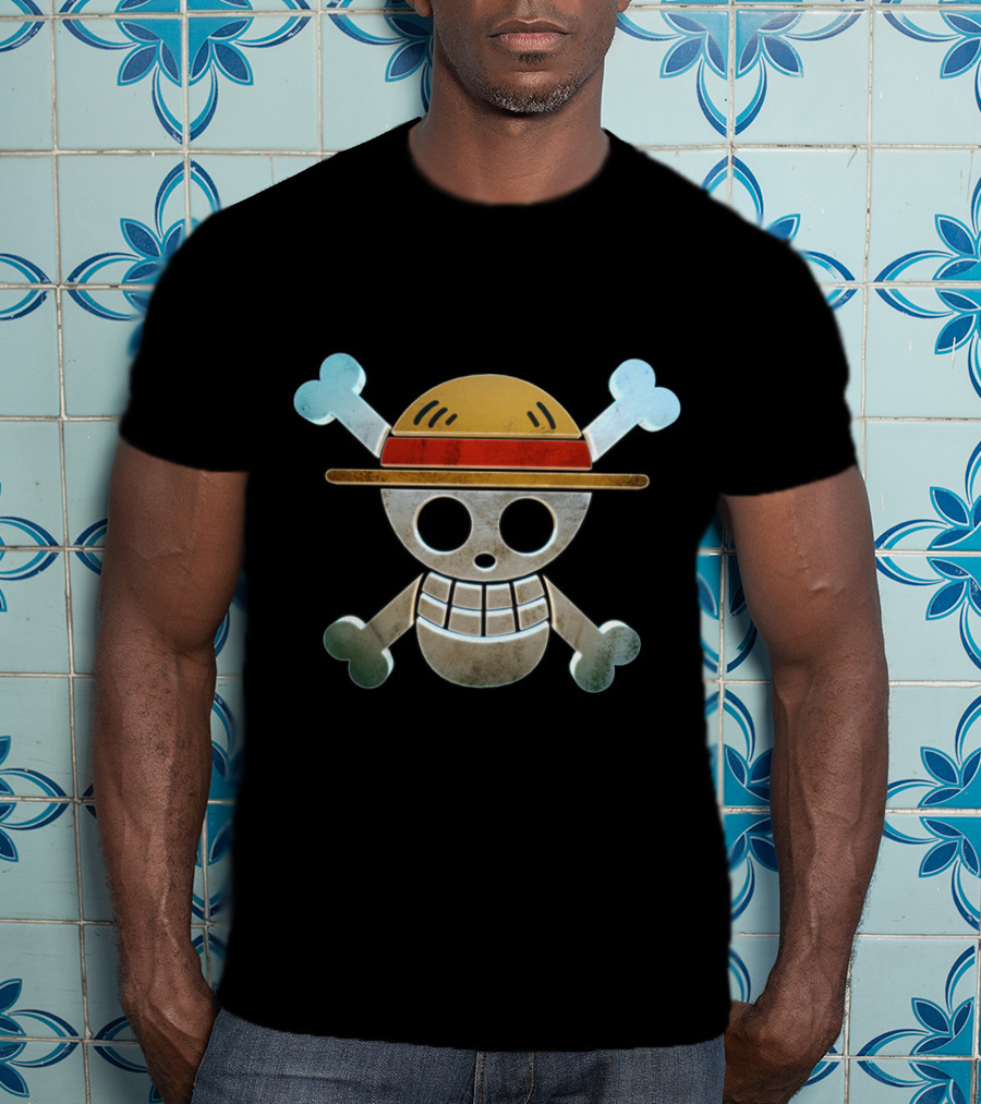 Mokey D Luffy Jolly Roger Straw Hat Pirate T-Shirt