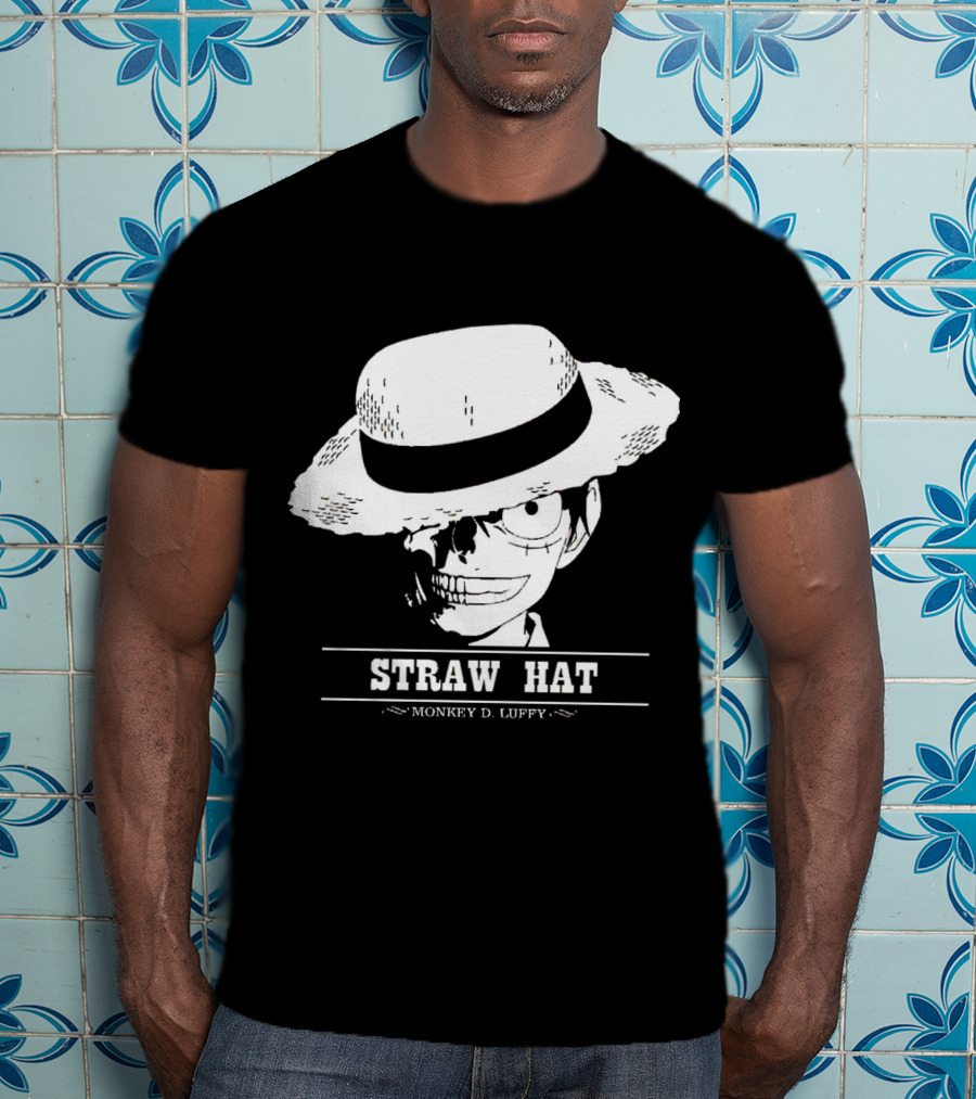 Monkey D Luffy Straw Hat One Piece Skeleton T-Shirt