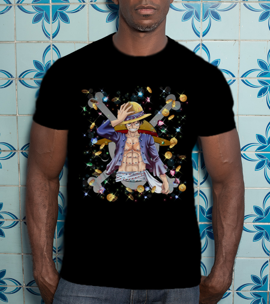 Iwara No Luffy Pirate King Sparkling Treasure Adventure T-Shirt