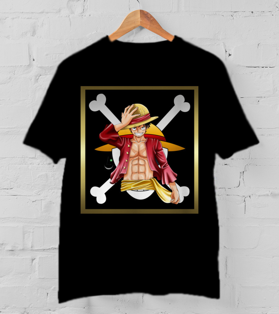 One Piece Luffy Pirate Straw Hat Jolly Roger T-Shirt