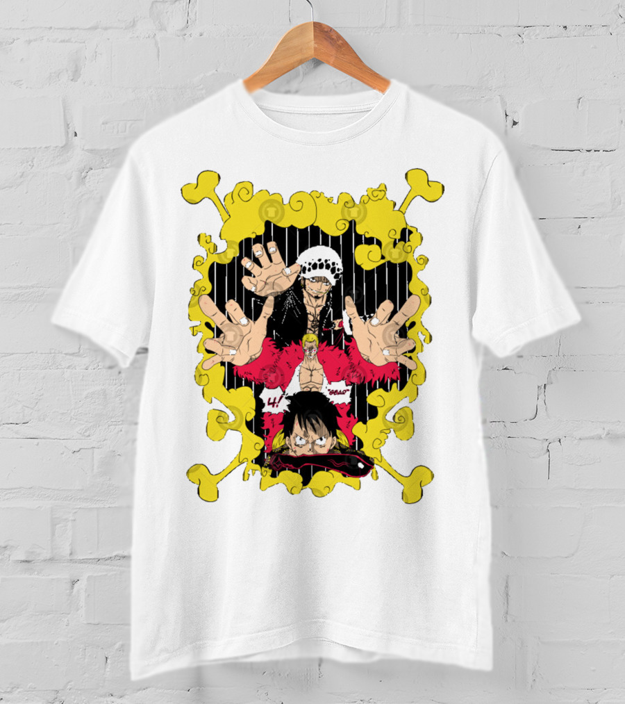 Dressrosa Saga One Piece Luffy Law Doflamingo T-Shirt