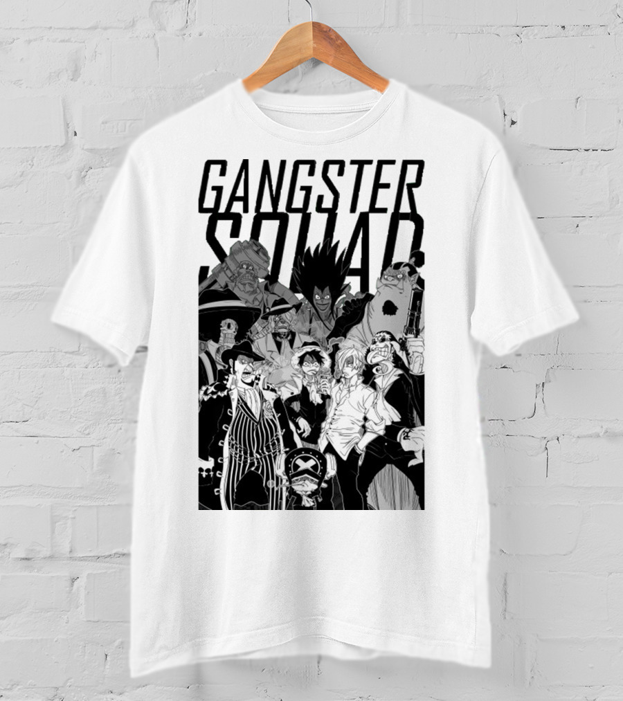 Gangster Squad One Piece Anime Characters Collaboration T-Shirt
