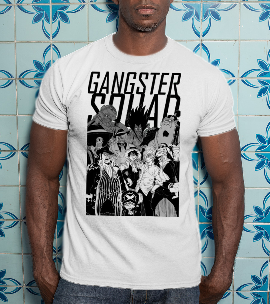 Gangster Squad One Piece Anime Characters Collaboration T-Shirt