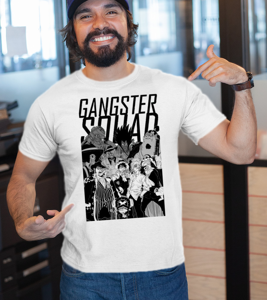 Gangster Squad One Piece Anime Characters Collaboration T-Shirt