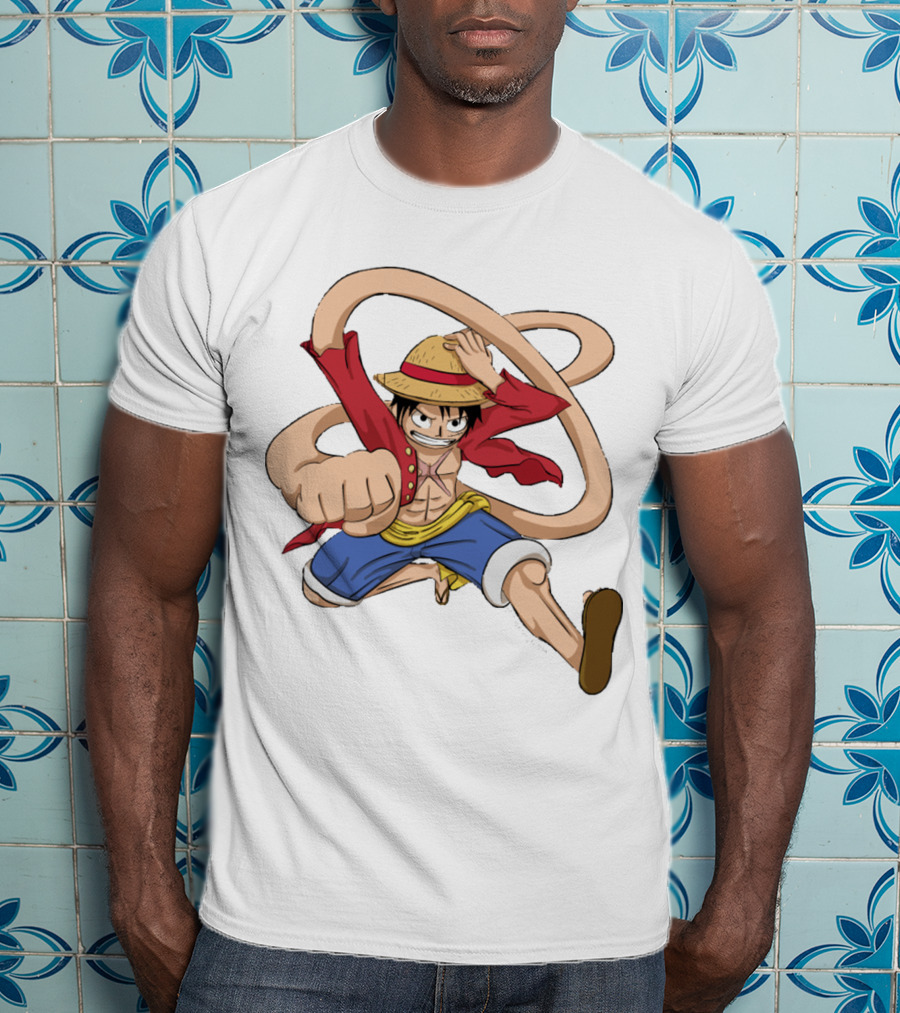 Luffy Straw Hat Punch Stretching Adventure T-Shirt