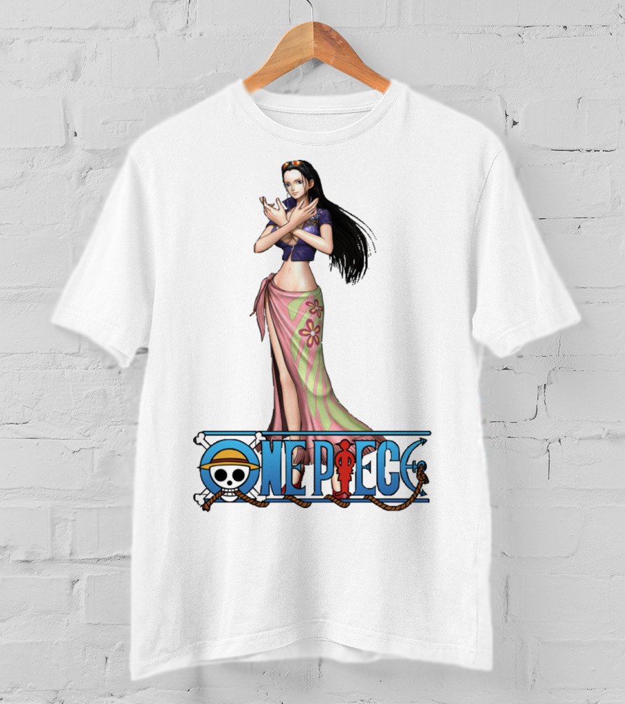 One Piece Nico Robin Anime Character With Straw Hat Pirate T-Shirt