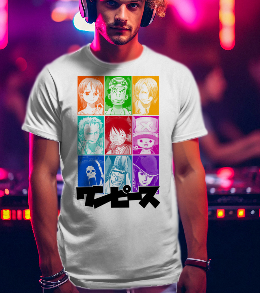 One Piece Of A Team Nine Characters Collage T-Shirt
