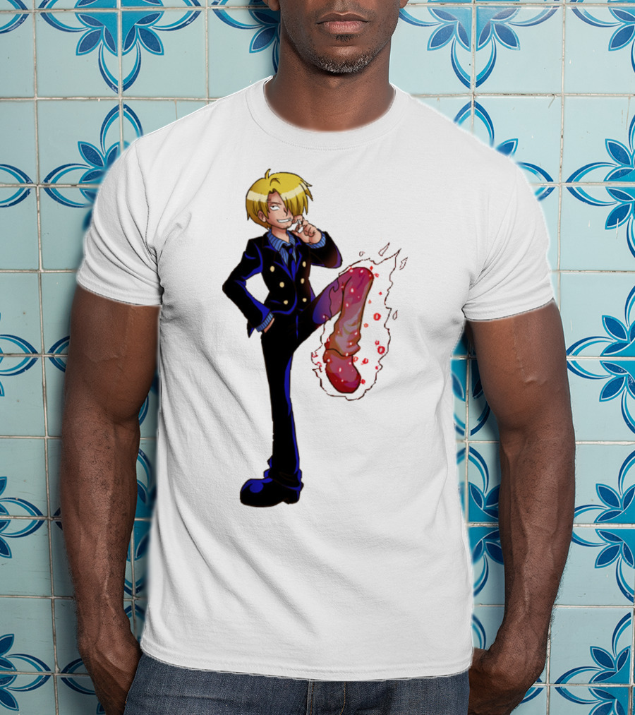Sanji One Piece Fiery Kick Mode T-Shirt
