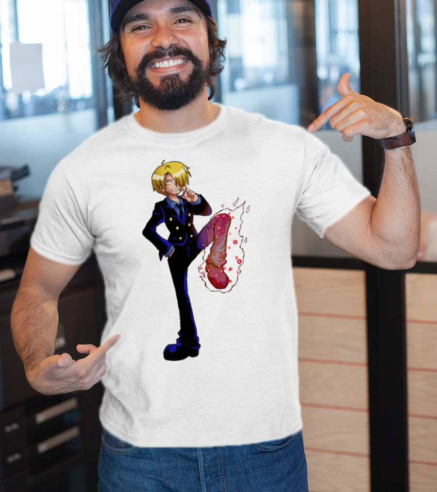 Sanji One Piece Fiery Kick Mode T-Shirt