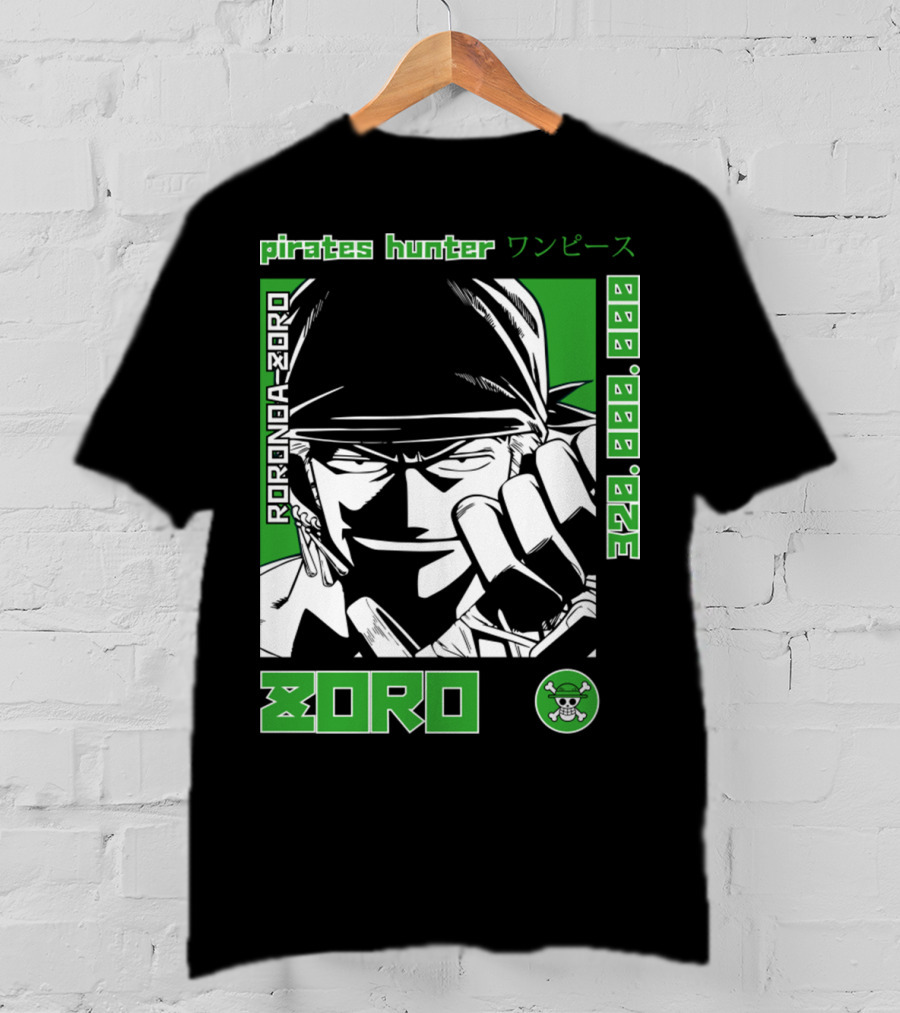 Pirates Hunter Roronoa Zoro 320000000 One Piece Zoro T-Shirt