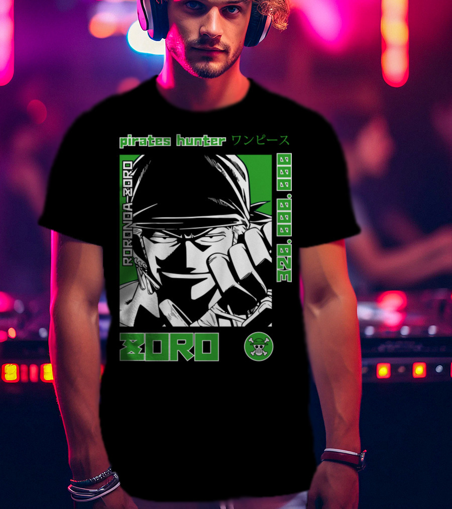 Pirates Hunter Roronoa Zoro 320000000 One Piece Zoro T-Shirt